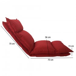 Mecedora Sillón de Suelo  Yoga Roja Metal Plegable - Mobili Rebecca