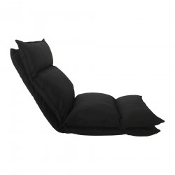 Meditation Chair Black Futon Chair Metal Suede Folding - Mobili Rebecca