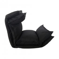 Meditation Chair Black Futon Chair Metal Suede Folding - Mobili Rebecca