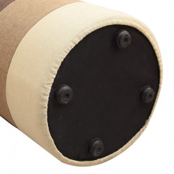 Mobili Rebecca Footstool Pouffe Beanbag Brown Light Beige 45x35x35