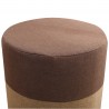 Mobili Rebecca Footstool Pouffe Beanbag Brown Light Beige 45x35x35