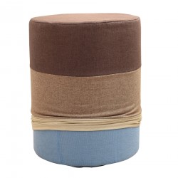 Mobili Rebecca Footstool Pouffe Beanbag Brown Light Beige 45x35x35