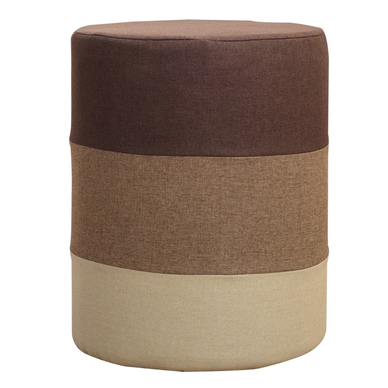 Mobili Rebecca Footstool Pouffe Beanbag Brown Light Beige 45x35x35