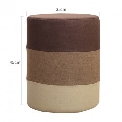 Mobili Rebecca Footstool Pouffe Beanbag Brown Light Beige 45x35x35