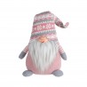 Rebecca Mobili Gnome Nain Scandinave Polyester Gris Rose Avec Barbe 30.5x19x13