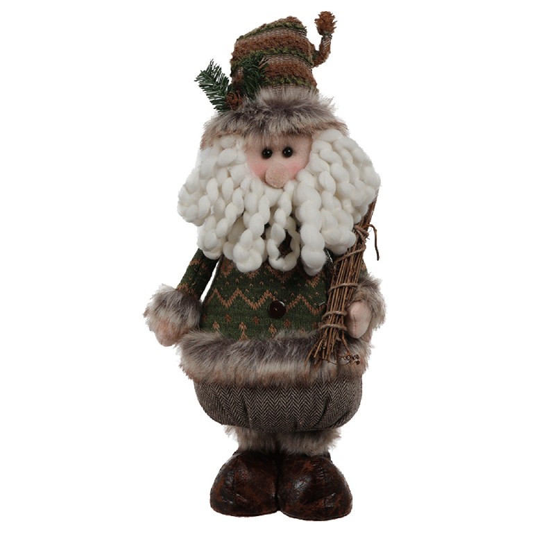 Rebecca Mobili Père Noël Gnome Grand Vert Marron Décoratif 48x22x14