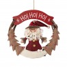 Rebecca Mobili Kerstslingermeubels Kerstman Deurdecoratie Rood Wit Beige Polyester MDF voor Thuisinvoer