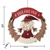 Rebecca Mobili Kerstslingermeubels Kerstman Deurdecoratie Rood Wit Beige Polyester MDF voor Thuisinvoer