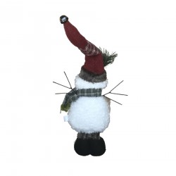 Rebecca Mobili Snowman Pupett White Polyester Christmas Decoration 43x19x14