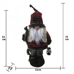 Rebecca Mobili Santa Claus Gnome Red Gray Polyester Plastic 53x23x13