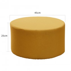 Pouf tondo piatto giallo per salotto moderno - Mobili Rebecca