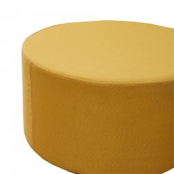 Pouf tondo piatto giallo per salotto moderno - Mobili Rebecca