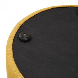 Flat yellow pouf for modern living room - Mobili Rebecca