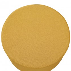 Pouf tondo piatto giallo per salotto moderno - Mobili Rebecca