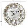 Mobili Rebecca Wall Clock Shabby Vintage Wood Furniture 50x50x4,5