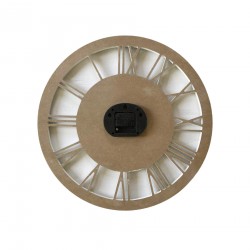 Rebecca Mobili Reloj de Pared Shabby Vintage Madera Blanco 50x50x4,5