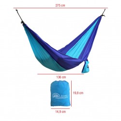 Single-seater nylon blue garden hammock - Mobili Rebecca