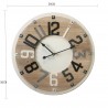 Mobili Rebecca Circular Wall Clock Beige Wood Metal Modern Analog 50x50x4,5