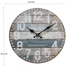 Rebecca Mobili Pendules Horloge Murales Vintage Shabby 33,8x33,8x4