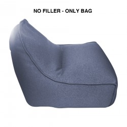 Rebecca Mobili Lege poef fauteuil voering tas om te vullen blauw polyester resistent met ritssluiting