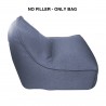 Rebecca Mobili Fodera Pouf Poltroncina Vuota Blu Poliestere Da Interno 70x80x90