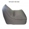 Rebecca Mobili Lege poef fauteuil voering tas om te vullen grijs polyester resistent met ritssluiting