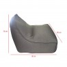 Rebecca Mobili Ustaffed Pouf Sofa Cover Gray Polyester To Be Filled 70x80x90