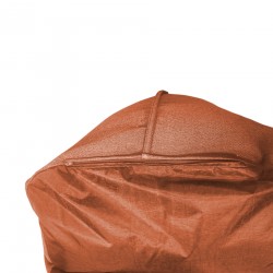 Rebecca Mobili Housse Pouf Sans Remplissage Orange Polyester Zipper 70x80x90