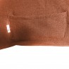 Rebecca Mobili Hocker Bezug leer Orange Polyester Reißverschluss 50x110x130