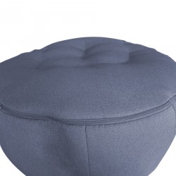 Rebecca Mobili Empty Sofa Pouf Cover Blue Polyester Zipper Opening 70x75x75