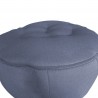 Rebecca Mobili Housse Pouf Canapé Vide Bleu Polyester Fermeture Éclair 70x75x75