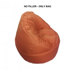 Rebecca Mobili Unstaffed Armchair Cover Pouf Orange Polyester With Zip 70x75x75