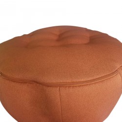 Rebecca Mobili Housse Vide Pouf Poir Polyester Orange Fermeture Éclair 70x75x75