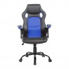 Fauteuil Gamer Siège de Direction Noir Bleu Nylon - Mobili Rebecca