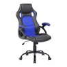 Bürostuhl Racing Stuhl Schwarz Blau Nylon Kunstleder - Mobili Rebecca