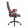 Chaise de Bureau Gaming Siège Noir Rouge Simili-Cuir - Mobili Rebecca