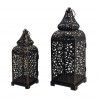 Rebecca Mobili 2 Candle Holder Lantern Black Metal Ethnic Hall 39x14,5x14,5