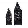 Rebecca Mobili 2 Candle Holder Lantern Black Metal Ethnic Hall 39x14,5x14,5