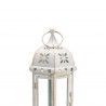 Rebecca Mobili 2 Porta-velas Lanterna Retro Metal Branco 35x17,5x15,5