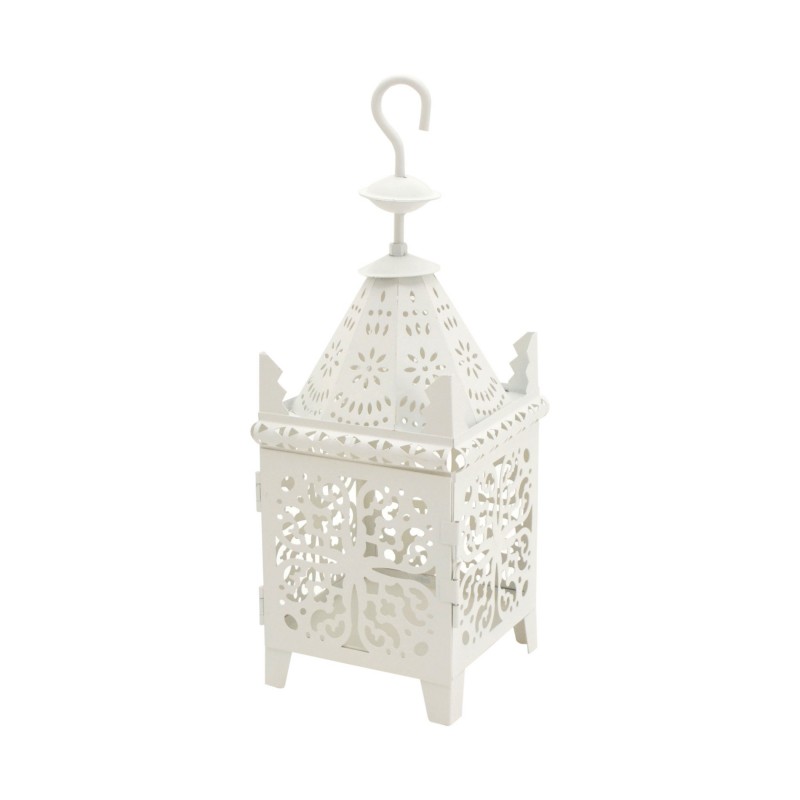 Rebecca Mobili Candelabro Linterna Colgante  Metal Blanco 38x14x14