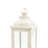 Rebecca Mobili 2 Bougeoirs Lanternes Métal Blanc Pvc Shabby 50x19x19