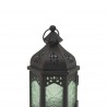 Rebecca Mobili Lanternas porta-velas Decorativas de Vidro Metal Verde Preto 17x9x8