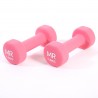 Rebecca Mobili Set Dumbbell Weights Gym Cast Iron Neoprene Pink 2 x 1,5 kg