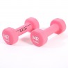 Rebecca Mobili Set Mancuernas Deporte Hierro Fundido Neopreno Rosa 2 x 1,5 kg