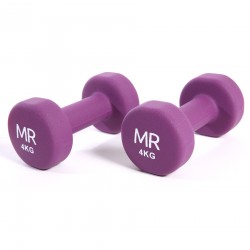 Rebecca Mobili Set Weights Dumbbels Purple Weight Lifting Men Ladies 2 x 4 kg