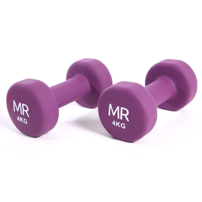 Rebecca Mobili Dumbbells Pesetti Palestra Viola Potenziamento Muscoli 2 x 4 kg