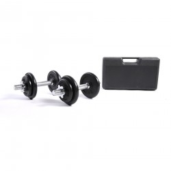 Rebecca Mobili Set Pesi Valigetta Dumbbell Componibili 8 Dischi Ghisa 20 kg