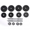 Rebecca Mobili Weights Set Modular Dumbbell Case 8 Cast Iron Discs 20 kg