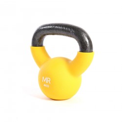 Rebecca Mobili Kettlebell Kugelhantel Gusseisen Gelb Schwarz 4 kg