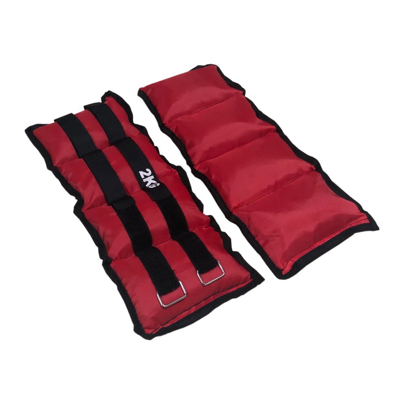 Rebecca Mobili Juego Tobilleras Muñequeras Rojo Correa Ajustable 2 x 2 kg